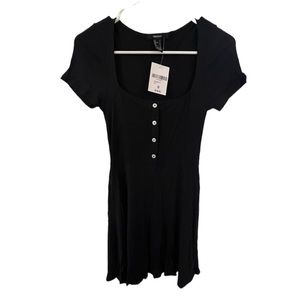 Forever 21 NWT Black Square Neck Mini Dress